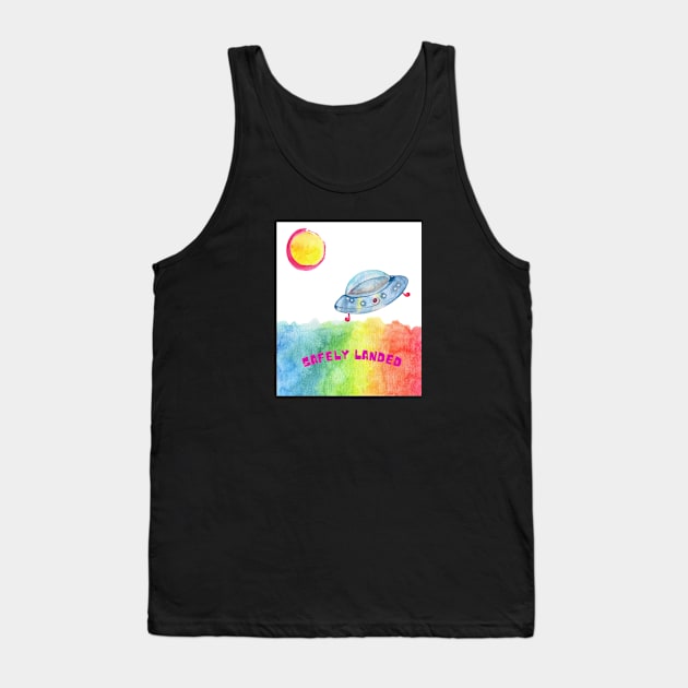 Safely Landed UFO Tank Top by Mission Bear